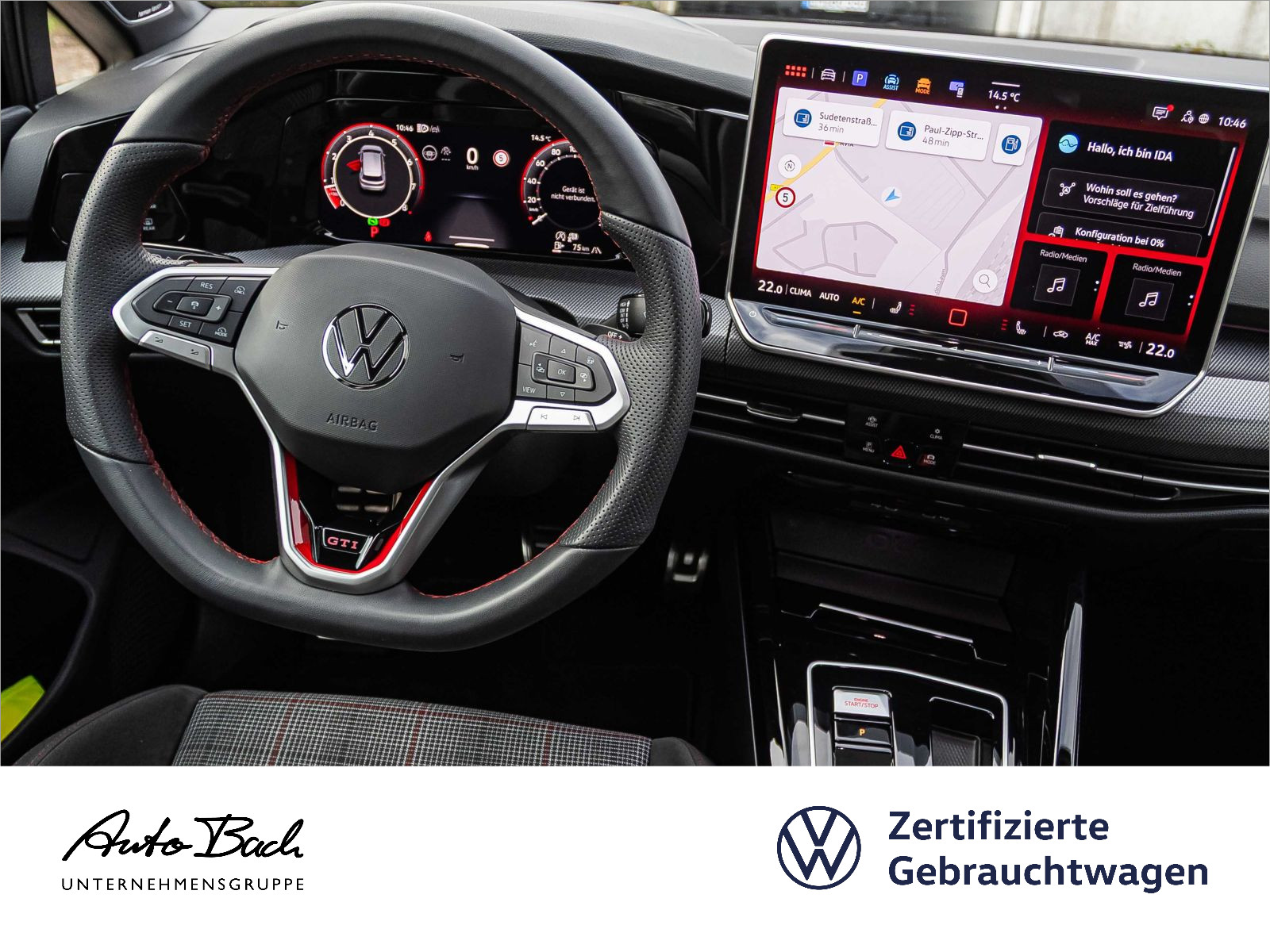 Volkswagen Golf VIII GTI 2.0 TSI DSG Navi LED Panorama Digital Cockpit HuD DCC ACC EPH