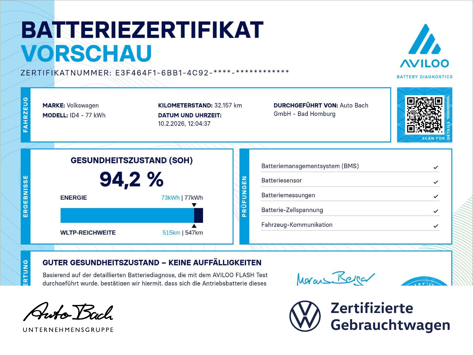 Volkswagen ID.4 GTX, AHK, Panoramadach, LED-Matrix, Navi, App-Connect