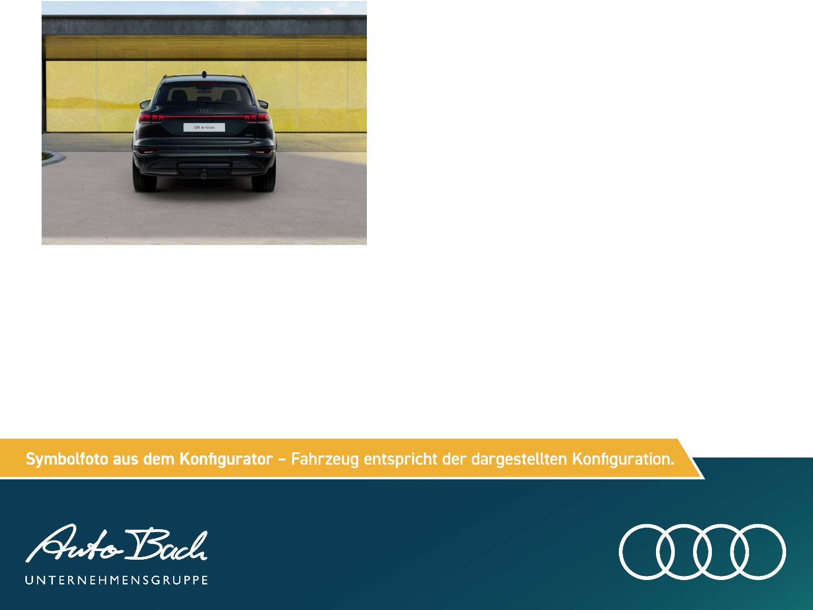 Audi Q6 Sportback e-tron S line qu. Luftfwk. / HuD / Pano / B&O/  TechPro 315 kW