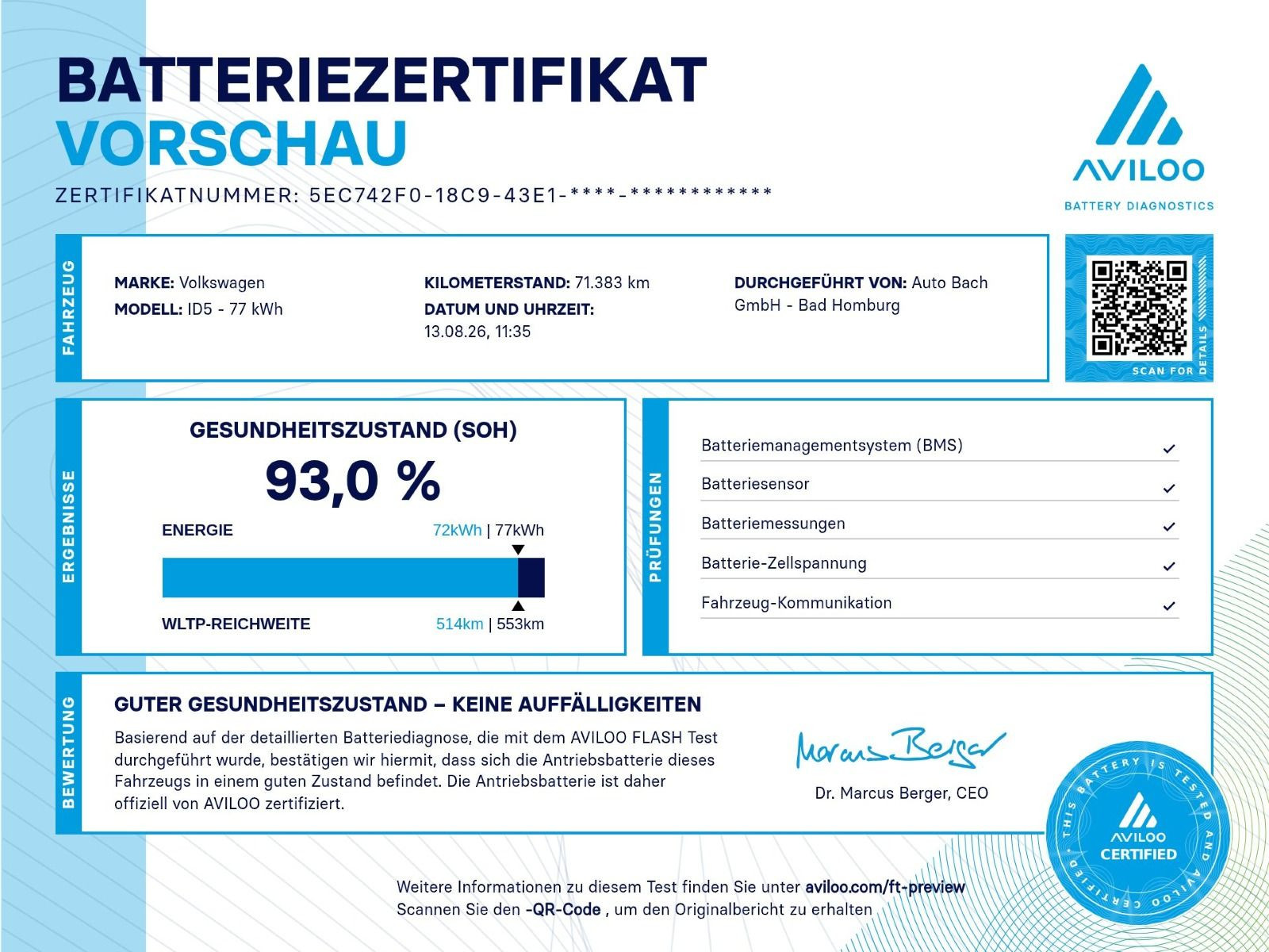 Volkswagen ID.5 Pro electric, LED-Matrix, Navi, AHK, Rückfahrkamera, App-Connect